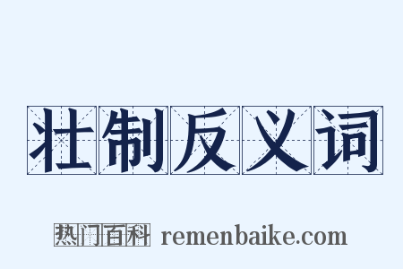 壮制反义词是什么意思的图片